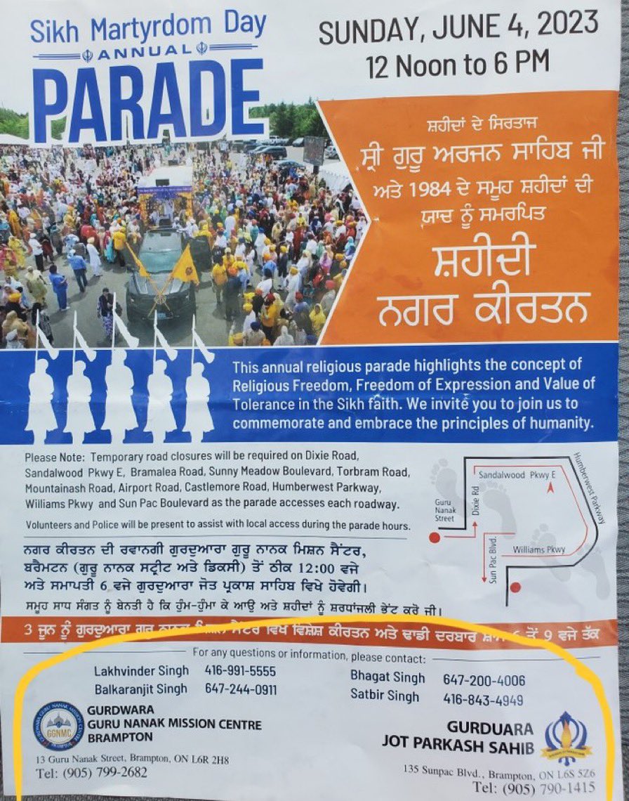 puneet_sahani's tweet photo. SHOCKING!
@PierrePoilievre is at Sikh temple that
1) Organized reprehensible parade enacting assasination of Indian PM.
2) Act Pierre condemned—though not on X but sheepishly on website.
3) Temple mag celebrates Khalistanis who come to 🇨🇦 after МURDЕRS & return 🇮🇳 to commit more! https://t.co/xMXO4OuPxi