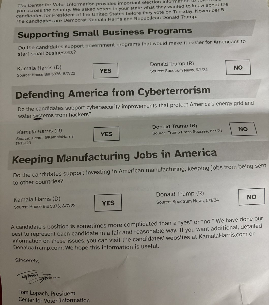 Amplified22's tweet image. PA people receiving these 🐌mail
Does anyone else think this
1. Misleading Name, 
Harrisburg address
2. Opinion displayed as fact
3. Confusing for some older voters? 
4. Legal? Lawful?
#IntegrityNow