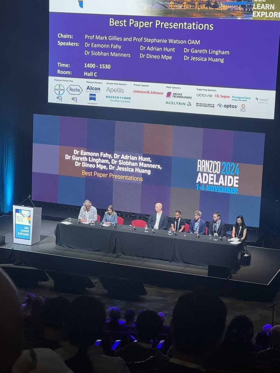 RANZCOeyedoctor's tweet image. #RANZCO55th Plenary on Best Paper Presentations has started, with the top six papers showcasing research across #visualfieldloss, #intraocularpressure, #paediatrics, #keratoconus &amp;amp; #ocular #sunexposure. 

#RANZCO #ophthalmology