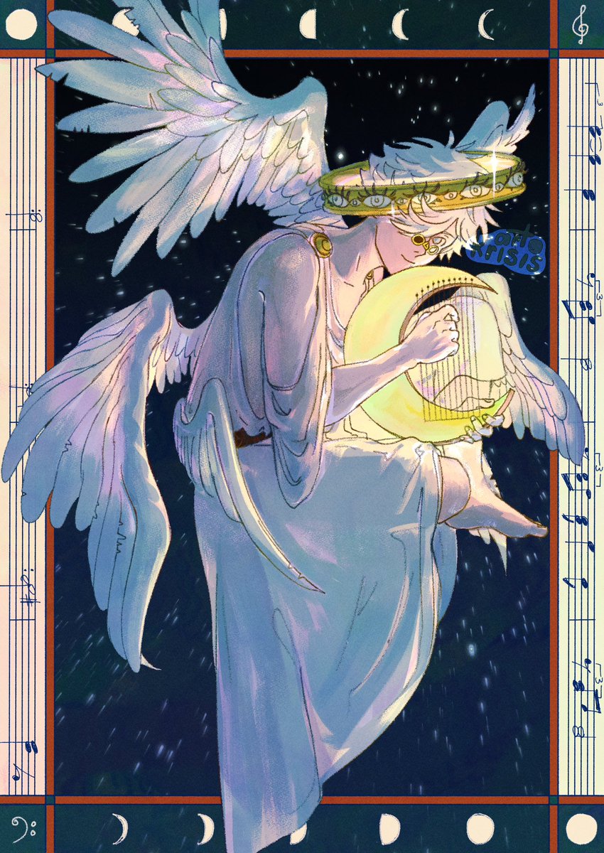 I’m late for Halloween but…angel qifrey!! 🎶🌙🪽#Δ帽子 #witchhatatelier