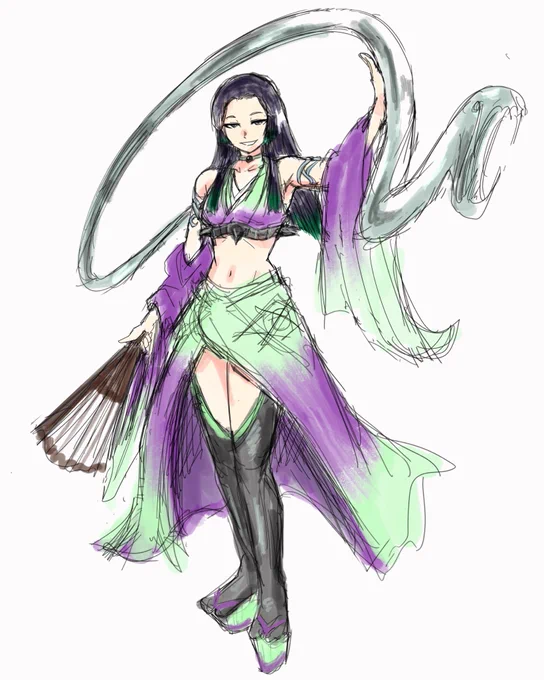 イマジナリのフローライト=サンのラフ 
