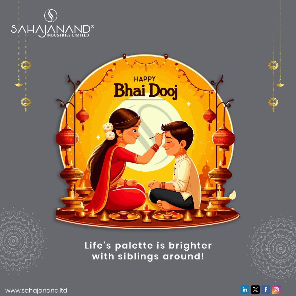 jignesh13's tweet photo. On this Bhai Dooj, let’s honor our unique bond and create beautiful memories together! 💫 

#JigneshPatel #SahajanandIndustriesLimited #BhaiDooj #BhaiBij #BhaiDooj2024 #BhaiBij2024 #SisterBrotherBond #CelebratingTogether https://t.co/m4oAGKZGDM
