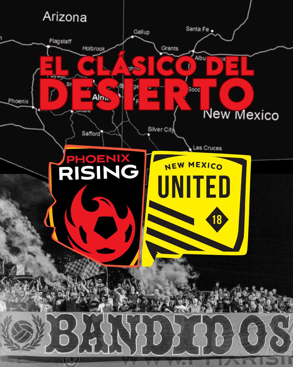 Mañana es una edición más del clásico del desierto, en los playoffs de la USL, dónde esperemos que el <a href="/PHXRisingFC/">Phoenix Rising FC</a> se lleve el clásico y el pase. La siguiente ronda..

🖼️ <a href="/blackdiamondsnm/">Black Diamonds</a>