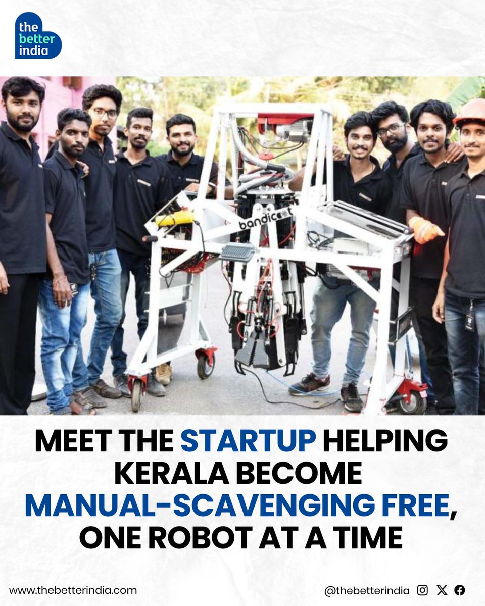 thebetterindia's tweet photo. Despite a ban in 2013, manual scavenging persists across India. 

#Genrobotics #BandicootRevolution #KeralaInnovation #MissionRobohole #InspiringIndia #Sanitation #ManualScavengingFreeIndia

[Manual Scavenging, Genrobotics, Bandicoot Revolution, Kerala, Roboholes] https://t.co/9GTMc2ScH1