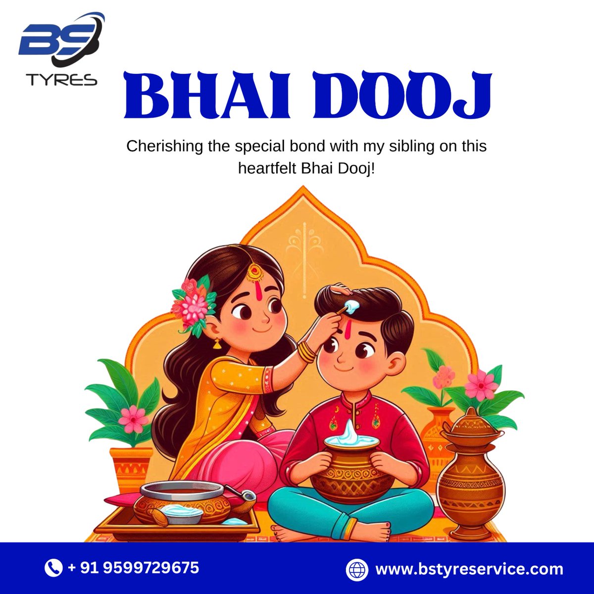 bs_tyres's tweet photo. Happy #BhaiDooj2024! 🌟 Celebrate the bond of love and protection this festive season. Just like siblings support each other, trust BS TYRES for all your tyre and car service needs. ✨ #BhaiDooj #BSTyres #Noida #HappyBhaiDooj #Siblings
🌐 https://t.co/7u6NmunHLM
📞 9599729675 https://t.co/ksxI3BYvuO