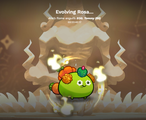 EngineOneGaming's tweet photo. EOG. Tammy evolves her Rosa Today! She's gonna bloom even more! #BakaEOGyan #AxieEvolution https://t.co/0LnQYY3UOg