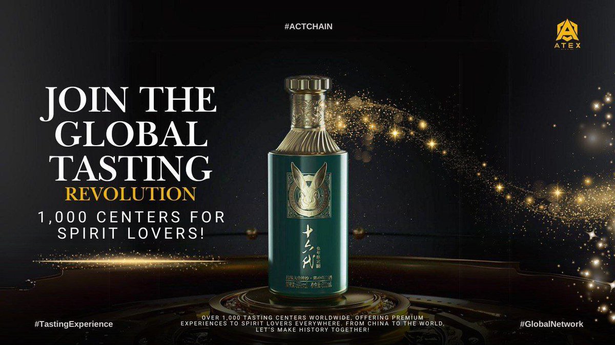 actchain's tweet photo. 🌏 ACT CHAIN’s global vision: over 1,000 tasting centers worldwide, offering premium experiences to spirit lovers everywhere. 

From China to the world, let’s make history together! 🌐🍹 #ACTCHAIN #GlobalNetwork #TastingExperience #FineSpirits #ATEX https://t.co/agV6nUo4Ax