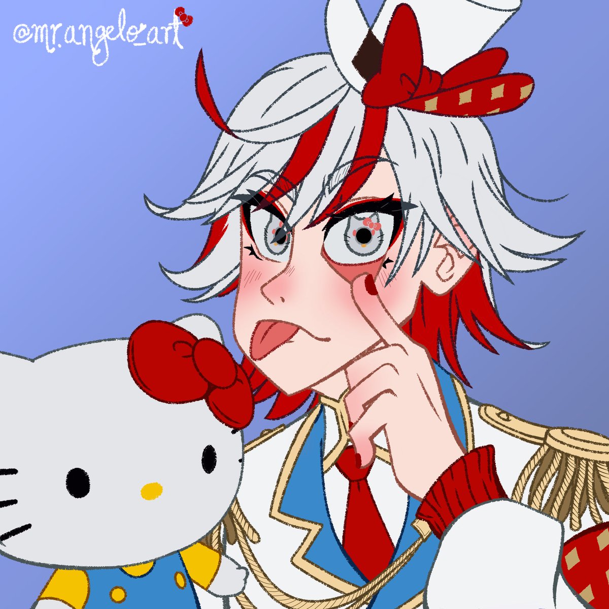 MrAngeloArt's tweet photo. 🌈Para el 50 aniversario de #hellokitty y se me ocurrió dibujar a Hallritt 💛
#sanrio #hellokitty50th #fragariamemories #hellokittycore #draw #dibujo #cartoon #ilustracion #colors #clowncore #kitty #ilustragram #art #anime #hallritt #cute #love #ａｅｓｔｈｅｔｉｃ #sanrioboys https://t.co/uGMiXeo4WU