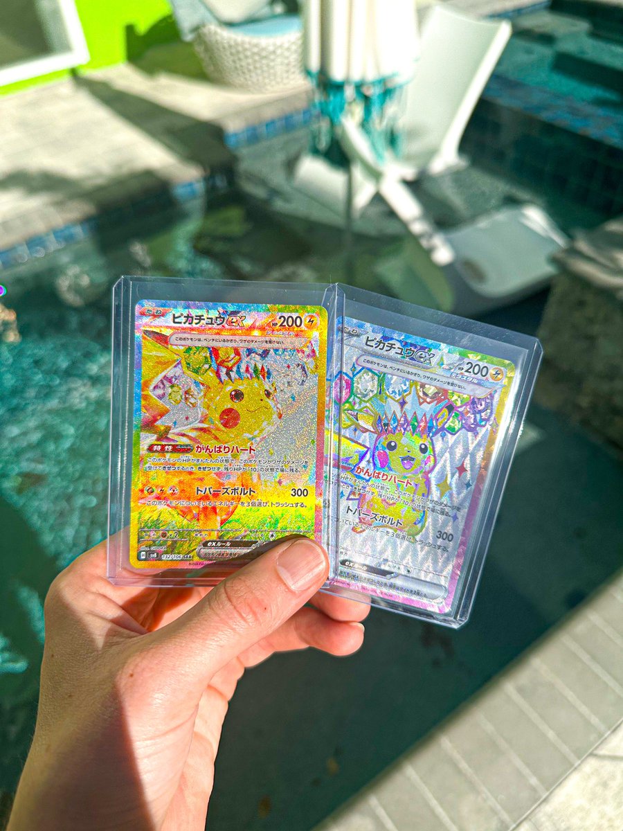 ClayCardManiac's tweet photo. Hits from our first Super Electric Breaker case!

PIKA SAR, MILOTIC SAR &amp; CLEMONT’S QUICK WIT SAR! ⚡️

What’s your favorite card from this lineup??

Have you ripped any yet?? 

@Pokemon @PokemonTCG 

Like, comment, follow, RT!

#pikachu #pokemon #gaming #gamer #art

NOT A GIVY! https://t.co/a7jtMxScpu