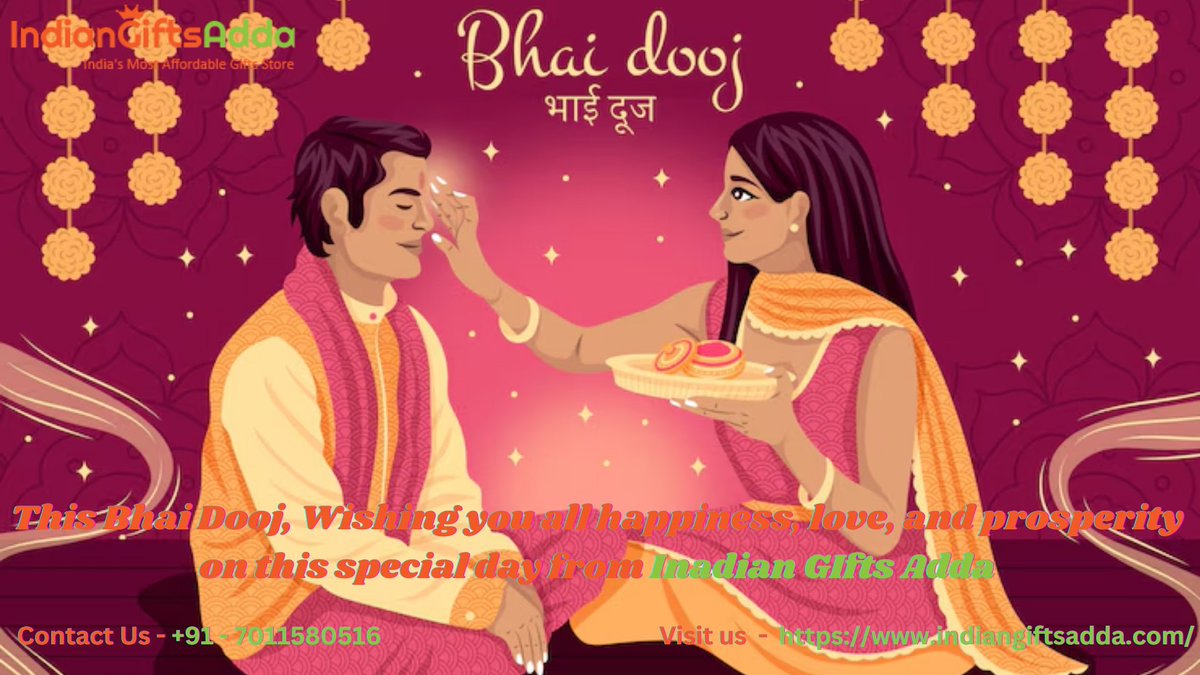 IndianGiftsAdda's tweet photo. Wishing you all a life full of joy, love, and prosperity, stay blessed, Happy Bhai Dooj.

#Bhaidooj #Bhaidooj2024 #Bhaidoojgifts #IndianGiftsAdda #Happybhaidooj https://t.co/ajTX5Sh18Y