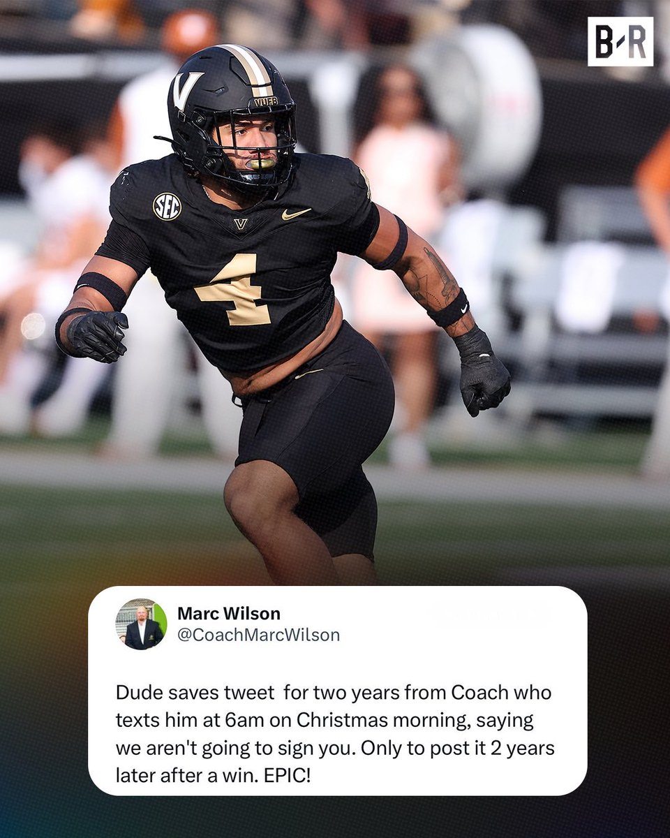 Vandy LB Bryan Longwell made sure to keep the receipts from an Auburn coach after the Commodores’ 17-7 win 🔥 

(h/t <a href="/bryan_longwell2/">Bryan Longwell</a>, <a href="/CoachMarcWilson/">Marc Wilson</a>)