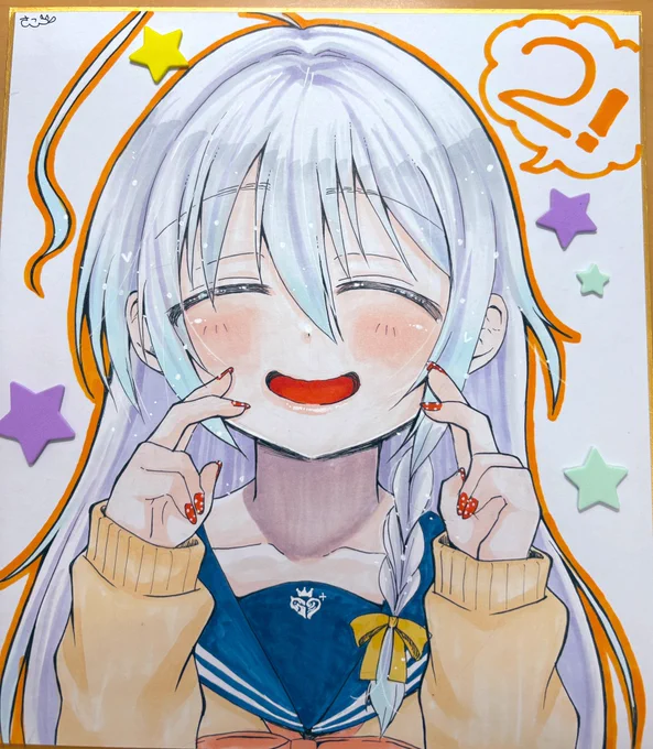 輝子色紙1枚目!!! 