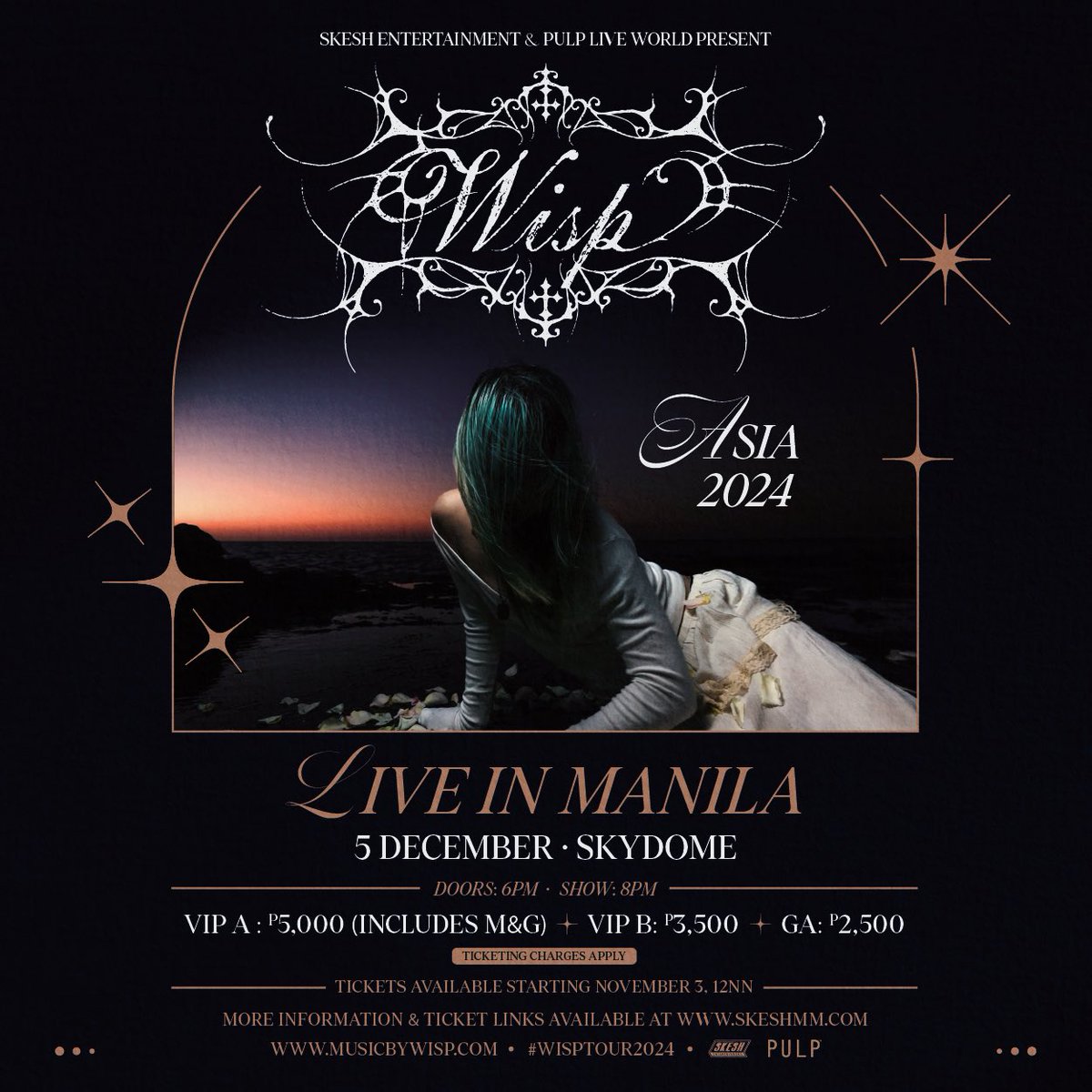 Tickets for the Wisp Asia tour are now on sale! Get them while you can! #WISP #WISPAsia24 #SkeshEntertainment