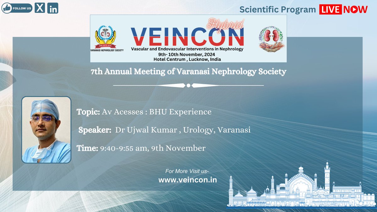 theveincon's tweet photo. ๐ Kickstarting #VEINCON2024 with Session 1: Access Essentials โ Planning and Pitfalls!
๐ 9:00 AM | 9th November 2024. Join us to learn from experts like @vascularsrgn , Dr. Neelamjingbha Sun, Dr Ujwal
@VarenyamVasc
@MAHENDR28691423 https://t.co/OAhPb2xJxu