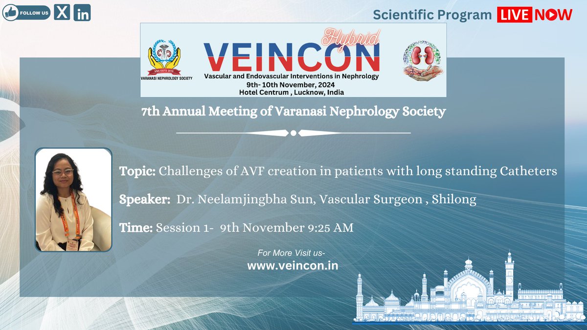 theveincon's tweet photo. ๐ Kickstarting #VEINCON2024 with Session 1: Access Essentials โ Planning and Pitfalls!
๐ 9:00 AM | 9th November 2024. Join us to learn from experts like @vascularsrgn , Dr. Neelamjingbha Sun, Dr Ujwal
@VarenyamVasc
@MAHENDR28691423 https://t.co/OAhPb2xJxu