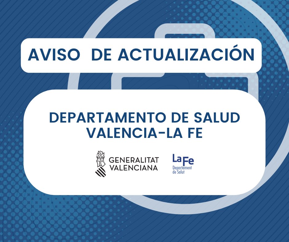📢  Aviso de actualización actividad del Depto de Salud Valencia La Fe

⚠️ ✅ Se ha habilitado un punto de atención a las urgencias sanitarias de Catarroja en Florida Universitària.

‼️  Permanecen abiertos para atender urgencias los centros de salud de Albal, Silla y Alcàsser.