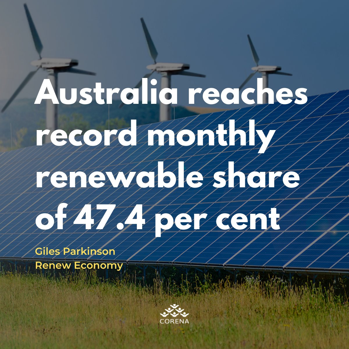 "#Australia’s main grid reached a record #renewable share of 47.4 per cent in the month of October, while #SouthAustralia delivered a #wind and #solar share equivalent to 85.2 per cent of state demand." Read more: reneweconomy.com.au/australia-reac…

#RenewableEnergy #SolarEnergy #WindEnergy