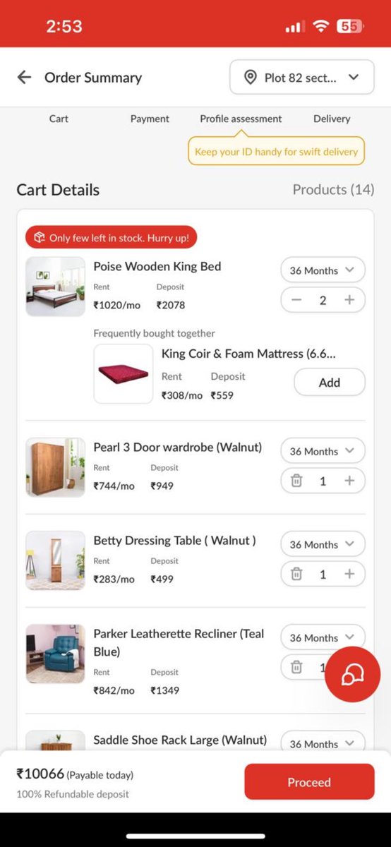 prakashac4's tweet photo. @rentomojo @GeetanshBamania - 

One of your executive committed  me the best price and discount. I now have a list of 14 products in my list to order —could you let me know what you can do for me? https://t.co/bz7fJviDzT
