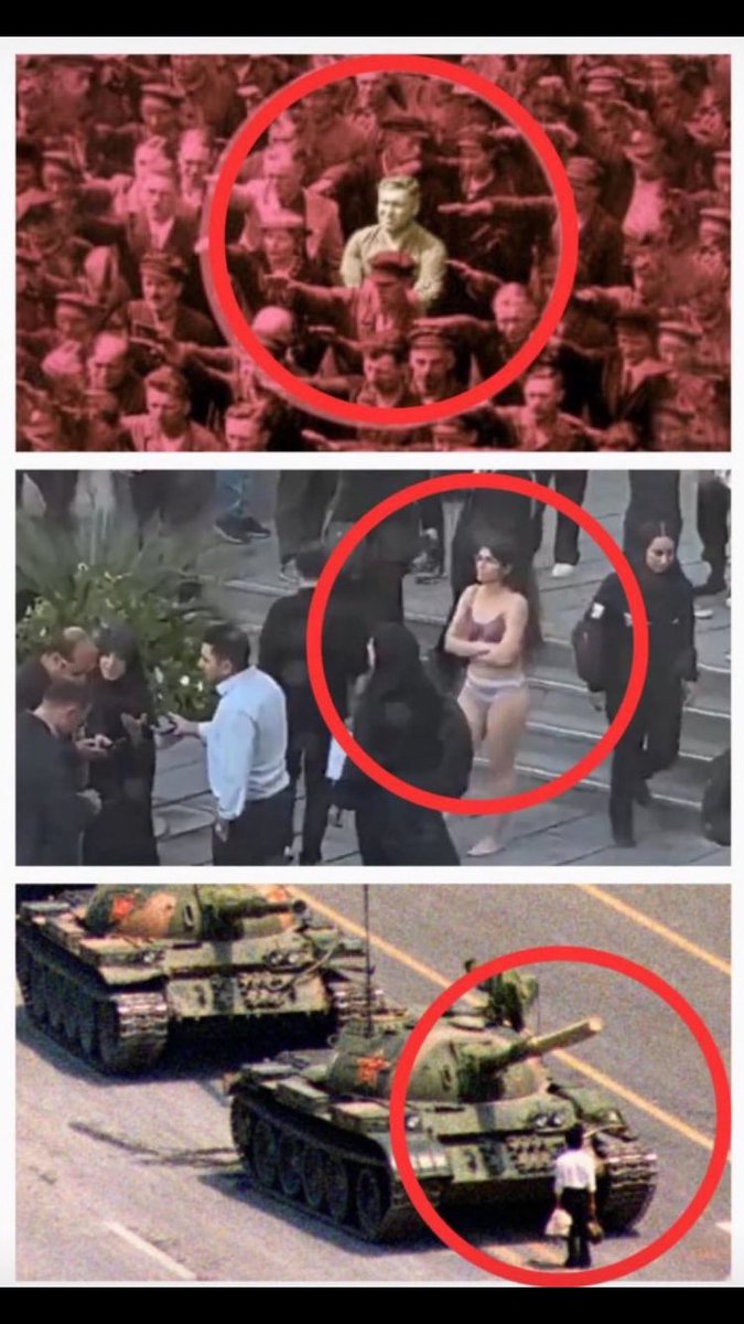 Quand on me parlera de courage c’est désormais à ces 3 photos historiques que je penserai aussitôt ! #Iran
