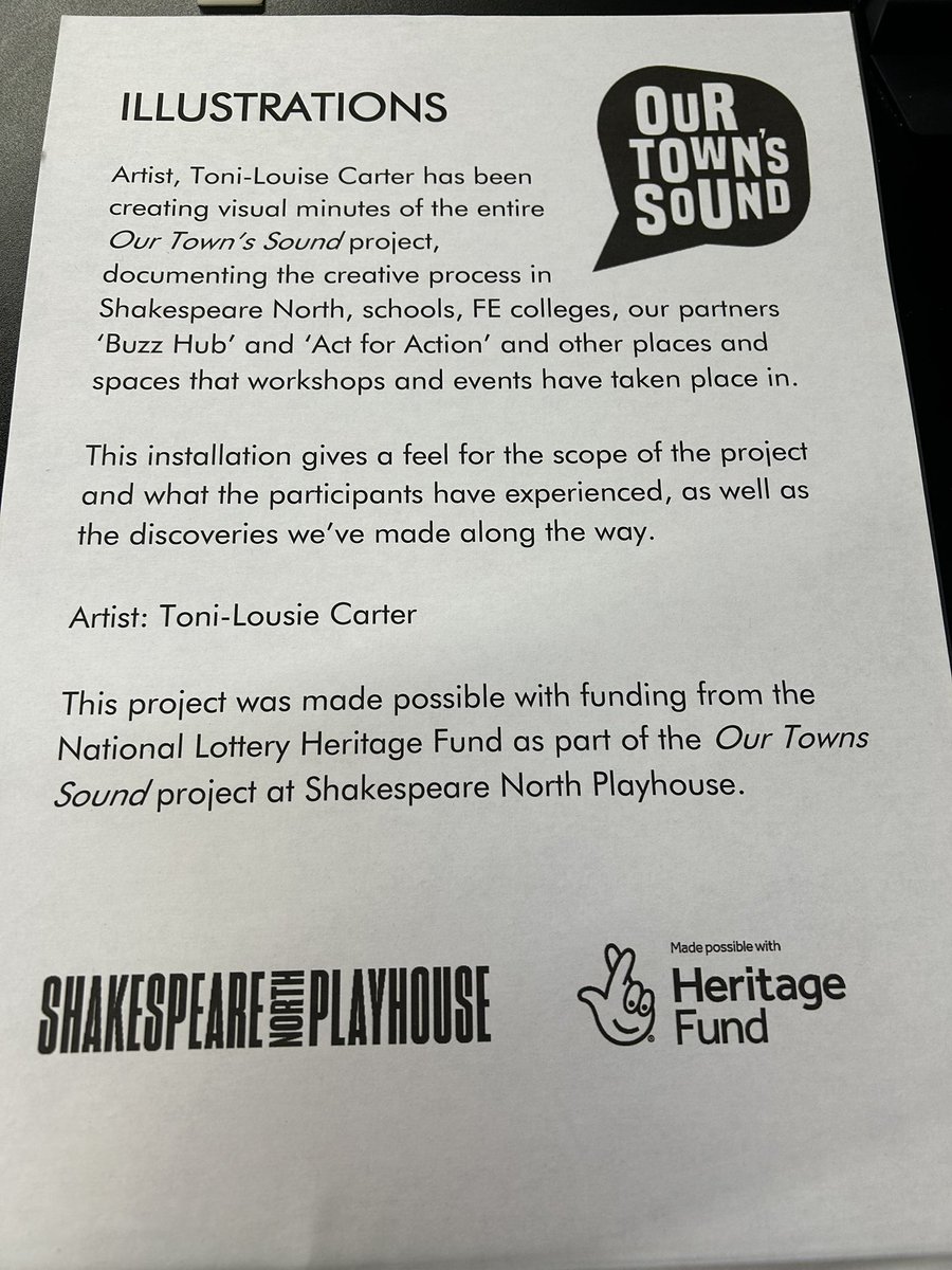 Check out the amazing illustrations by the super
Talented <a href="/tlcillustrate/">Toni-Louise Carter</a> for Our Town”s Sound <a href="/ShakespeareNP/">Shakespeare North Playhouse</a> <a href="/HeritageFundNOR/">The National Lottery Heritage Fund North</a>