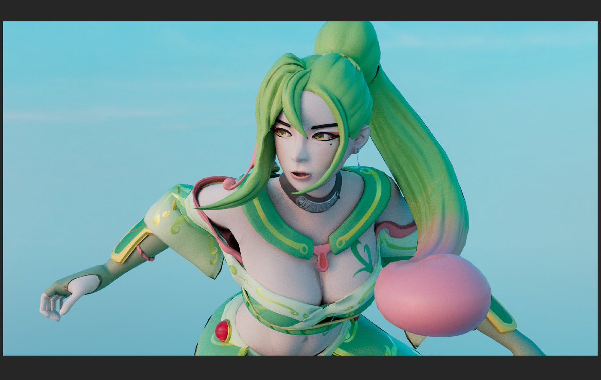001_3d59432's tweet photo. 今作っているモデルが結構完成に近づいている…
あとはこの子の武器を作ればほぼ完成！
＃3DCG #3dmodeling #3Dmodel https://t.co/dvmimBIyIZ