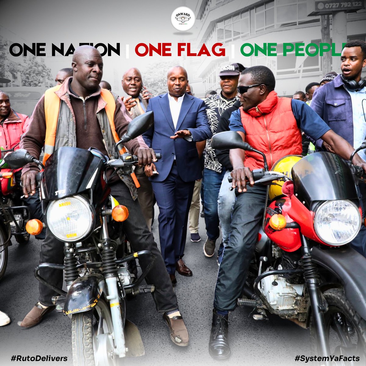 SamNHustler's tweet photo. Kenya stands to grow economically under 
The leadership of H.E President William Ruto and Deputy President H.E Prof. Kithure Kindiki. Their policies and experience in matters economy will see this country rise to the next level. 

Here we say One Nation One Flag One People

#OneIndivisibleNation