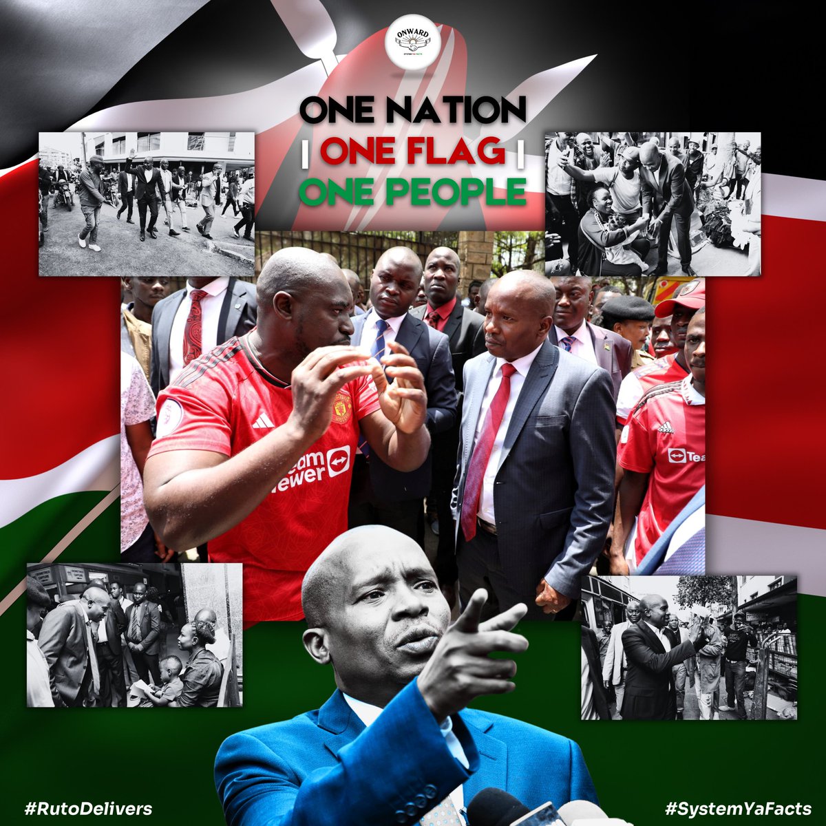 SamNHustler's tweet photo. Kenya stands to grow economically under 
The leadership of H.E President William Ruto and Deputy President H.E Prof. Kithure Kindiki. Their policies and experience in matters economy will see this country rise to the next level. 

Here we say One Nation One Flag One People

#OneIndivisibleNation