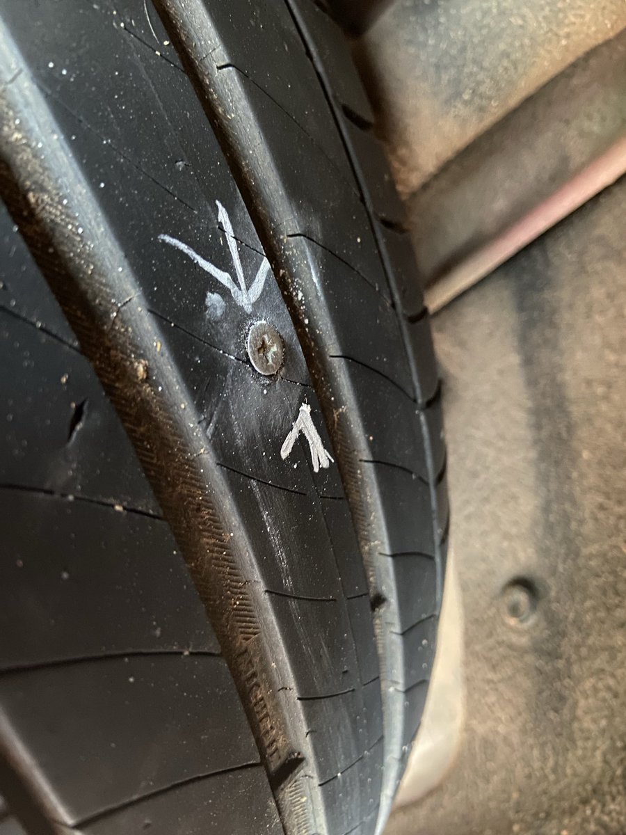 TraceyDagley's tweet photo. I guess Iโm in bad books this morning #notmycar ๐คฆ๐ปโโ๏ธ Mrs D asked what the orange light was on dash display on way to ๐โโ๏ธ โyou have collected a punctureโ Mr D gives out relevant instructions to get me home! 9pm in the dark & rain on a Saturday night = Sunday spends ยฃยฃยฃ ๐ฌ๐ https://t.co/qEYyWn4gER