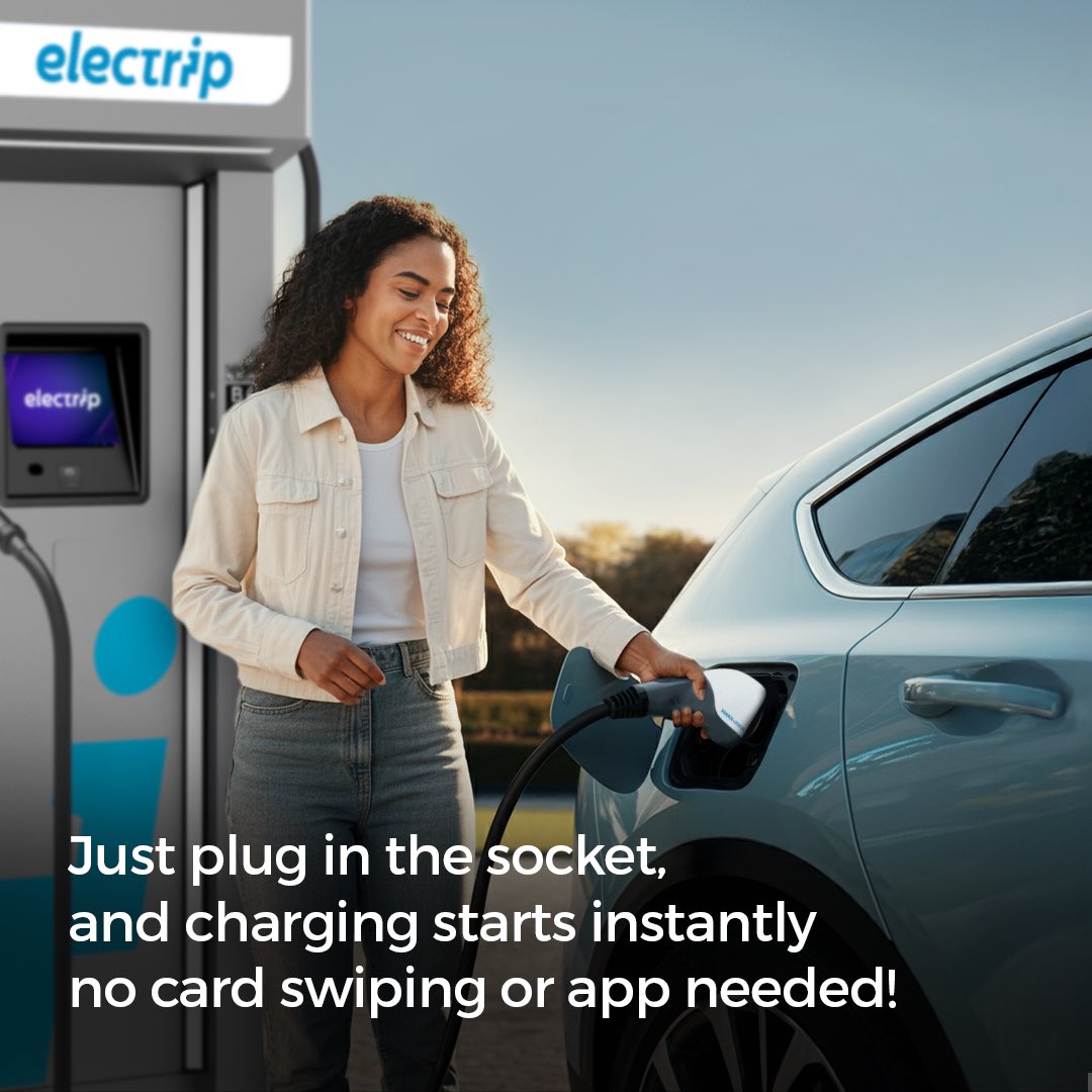 electripglobal's tweet photo. Unlock the future of effortless charging with Autocharge! Enjoy seamless connections as your vehicle automatically starts charging upon arrival at the station. Say goodbye to long waits and hello to reliability with secure authentication. #electrip #autocharge https://t.co/odoxxwLdda