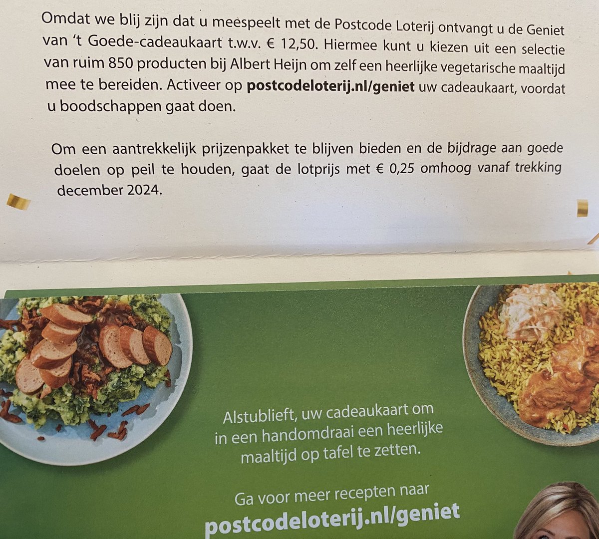 Beste <a href="/PostcodeLoterij/">Postcode Loterij</a> is de prijs voor loten nog niet hoog genoeg? Wellicht kunnen jullie ipv prijsverhoging bezuinigen op die stomme repen chocolade waar niemand op zit te wachten of op de inhuur van bekende nederlanders! <a href="/telegraaf/">De Telegraaf</a> <a href="/NOS/">NOS</a> <a href="/RTL4/">RTL</a> <a href="/ADnl/">AD.nl</a>