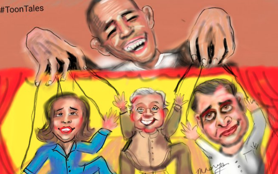 MeenaDasNarayan's tweet photo. #ToonTales #USElections #Showbama #PuppetPlay @realDonaldTrump @TeamTrump @Veteran4Trump https://t.co/4w7QqJkmSZ