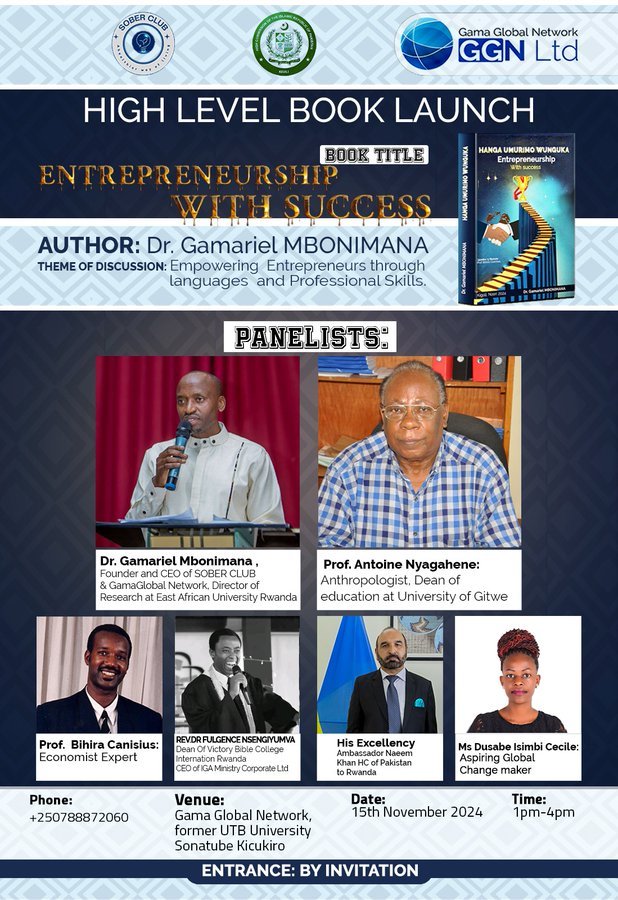 DrMbonimana's tweet photo. #Umuhanzi @JustinNsengima mubazadususurutsa mw'imurika ry'Igitabo "Hanga Umurimo Wunguka" nizihiza n'imyaka 2 nta ka #Manyinya uzabera ku kicaro cya @SoberClub1 na Gama Global Network @GamaGlobal96048
ahahoze #UTB #Kicukiro- #Sonatube, ku wa 5 tariki ya 15/11/2024 kuva saa saba. https://t.co/I2ksnxnvSQ