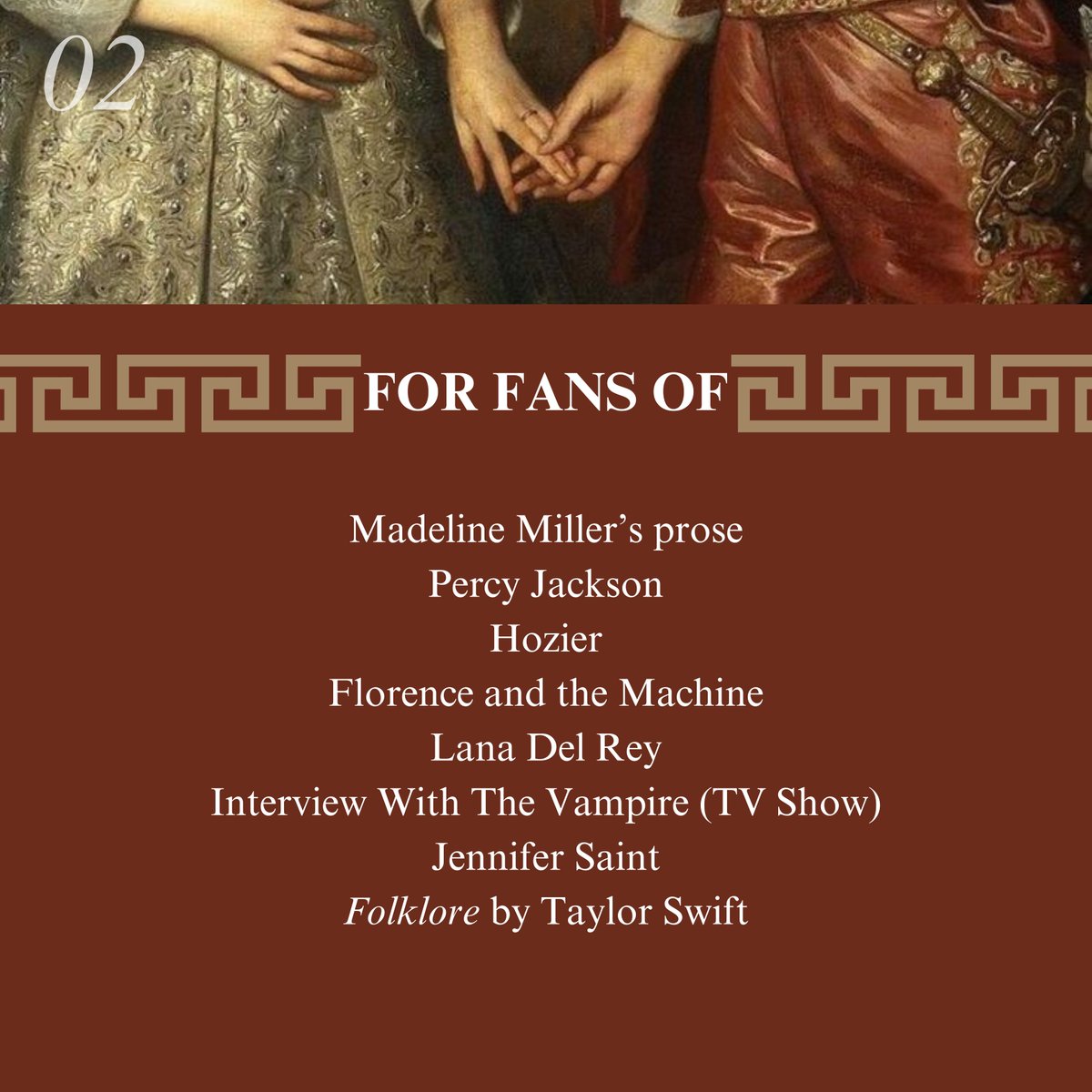 lucymhalley's tweet image. THE SONG OF ACHILLES X CLYTEMNESTRA

🏛️a Hyacinthus and Apollo retelling
🏛️beautiful, lyrical prose 
🏛️an immortal fated love story
🏛️filled with metaphors about the sun and stars
🏛️a book that captures the essence of 'Folklore'
🏛️vengeful, passionate gods

#Q #questpit  #HF #R