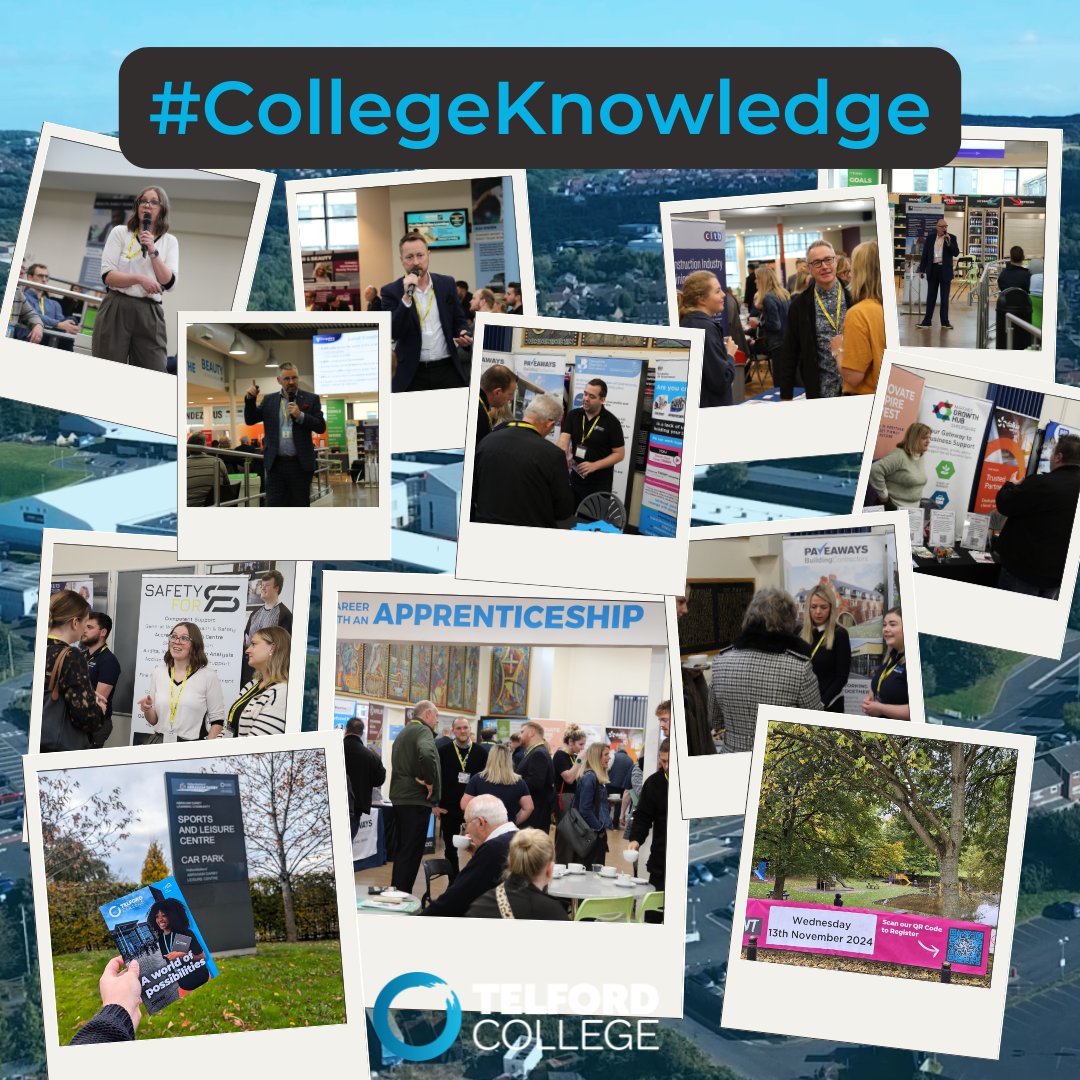 Seen our open event banners? Our team have been working hard to install them, as well as delivering new prospectuses to schools 🌟

We also hosted Shropshire Constucting Excellence's meet the buyer event, supported by ShropsChamber  👇
telfordcollege.ac.uk/news/big-turno…

#CollegeKnowledge