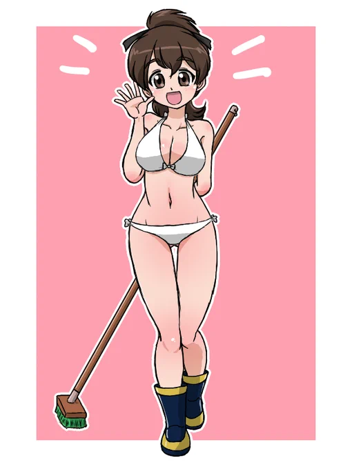 #小山柚子生誕祭2024#小山柚子生誕祭 やはり柚子ちゃんには白ビキニと長靴を着用させたくなってしまいましたw洗車にはオーバーオールも良いですよね 