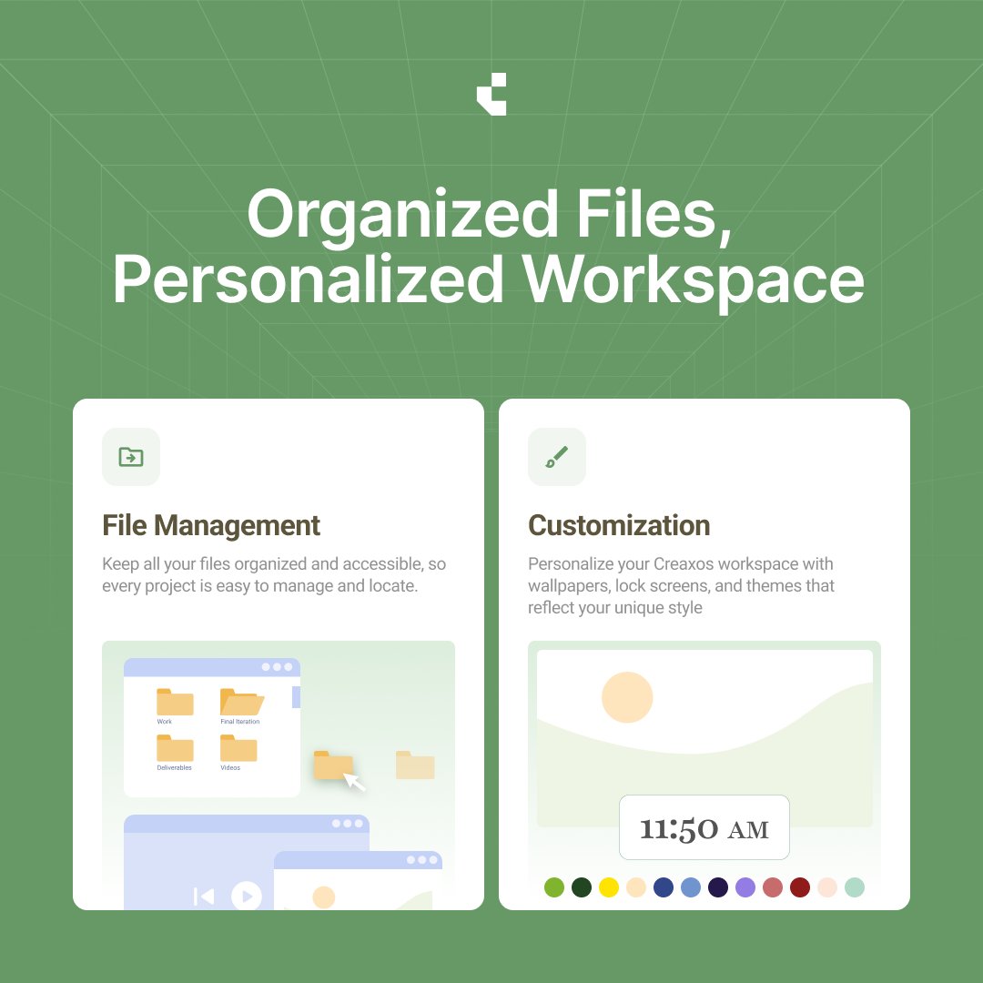 Creax_OS's tweet photo. With CreaxOS, you’ll get a custom app store, social media widgets, powerful team management, and AI to boost productivity.

This isn’t just another tool; it’s an all-in-one workspace where creators can thrive, collaborate, and bring ideas to life. https://t.co/jXooUu403P