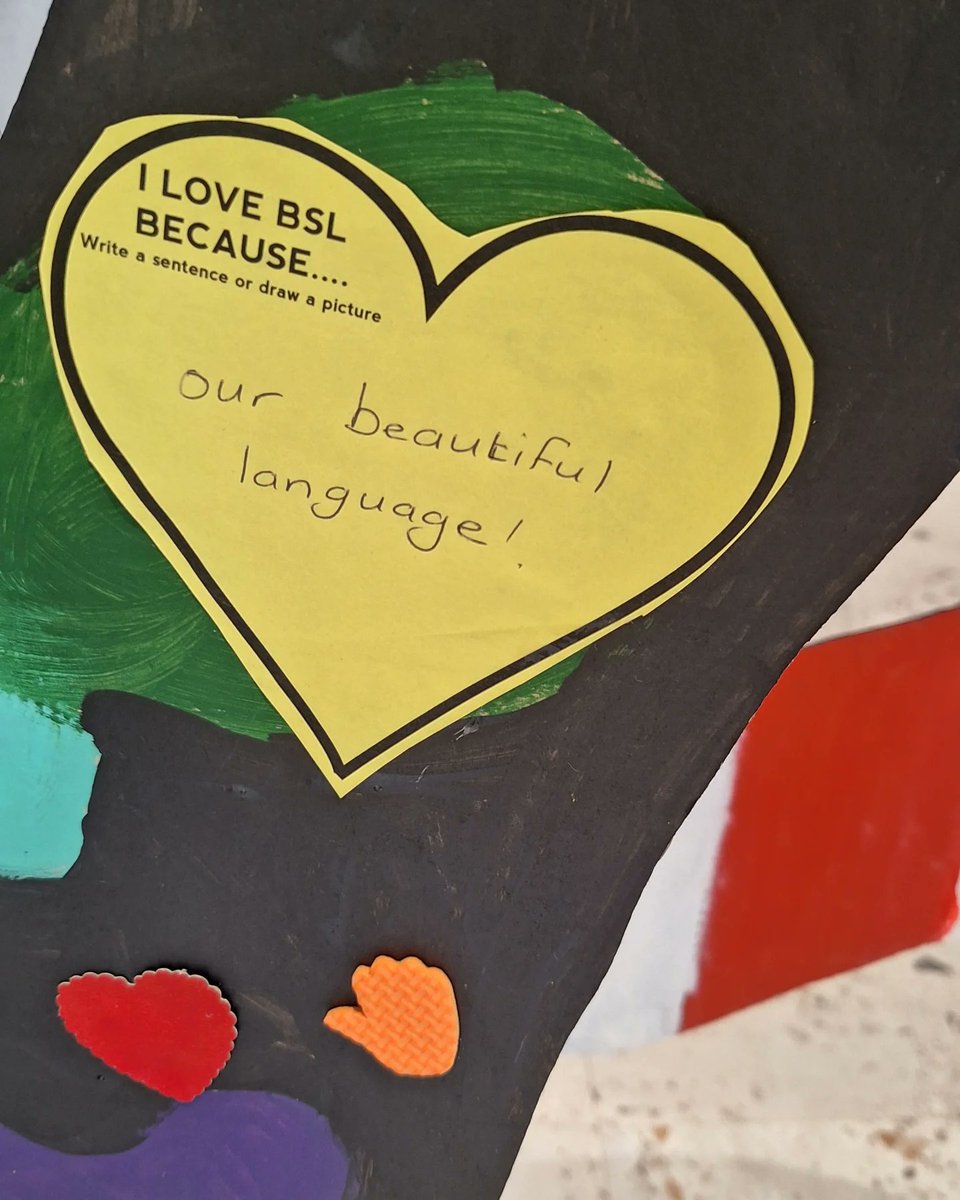 We did it!! With the help of the brilliant participants over the 2 days of #WeyAyeDeafFestival, the huge signing hands sculpture is complete. Decorated with paintings, drawings, writing, hearing aids etc, this piece is a collective statement of d/Deaf positivity-we love it!