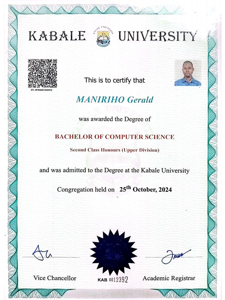 Now i need <a href="/NITAUganda1/">NITA-Uganda</a> , <a href="/MoICT_Ug/">Ministry of ICT&NG</a>, <a href="/UCC_Official/">UCC</a> <a href="/mtnug/">MTN Uganda</a> , <a href="/airtelmoneyug/">Airtel Money Uganda</a> and many more organizations involves in ICT to recruit me and i share my knowledge and skills gained from <a href="/kabuniversity/">Kabale University</a>