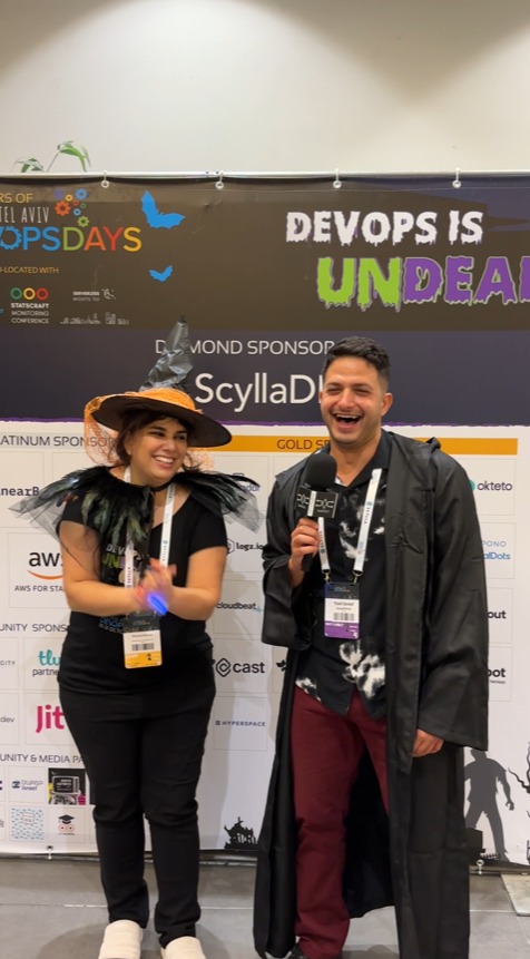 IsraelTech's tweet photo. 🎃👻 IsraelTech had a spook-tacular time at @DevOpsDaysTLV this past Thursday! From great insights to connecting with ghouls and ghosts of the DevOps world, it was a fang-tastic day full of treats (no tricks)!

A hauntingly big thank you to our amazing hosts, Sharone Revah Zitzman (@shar1z), Jeremy Hess (@jphess2), and @Hilafish1), the incredible sponsors like @HetzVentures (@elisheva), and to everyone who dared to stop by and say hi! 🕸

Stay tuned for our wickedly cool interviews dropping soon! 🎙