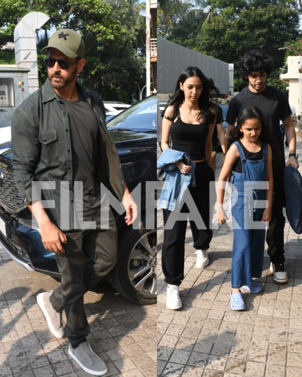 filmfare's tweet image. #HrithikRoshan clicked with #SabaAzad and his son in the city. 💯

#FilmfareLens