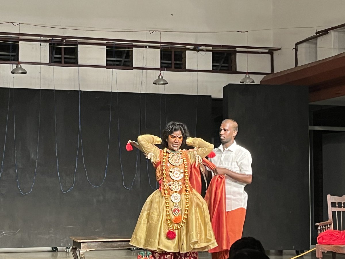 doctorsoumya's tweet photo. Happy to attend the inaugural performance of Kalai Thiruvizha at @kattaiku - this organisation has revived the Tamil folk art Kattaikoothu &amp; trained female performers. Amazing to see the strong performances by women artistes! @tatatrusts @KanimozhiDMK @SmtSudhaMurty https://t.co/hjUCs0MQPU