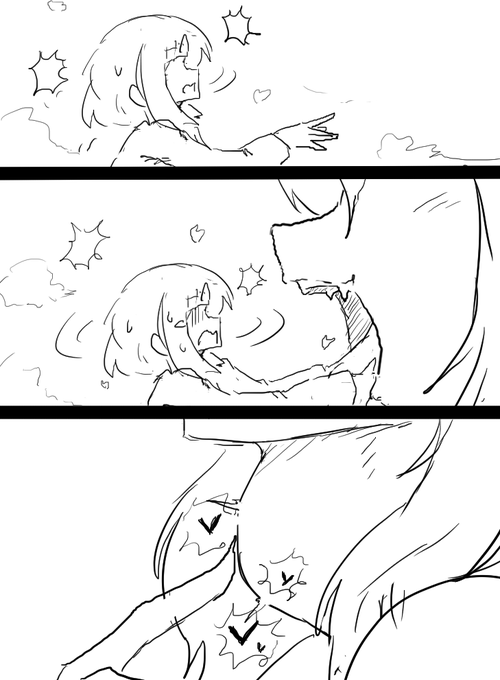 足が勝手に進む、行きたくないのに
体がアレの一部になることを望んでいる、頭で近づくことを拒んでもふらふらと一歩ちかづいてしまう
目の前で大きく開かれた口に指先がふれる、高い体温と甘い吐息、あぁ…これに包まれたらどうなってしまうのだろう…
疲れて眠る時のように体が肉厚の下に (文字数 