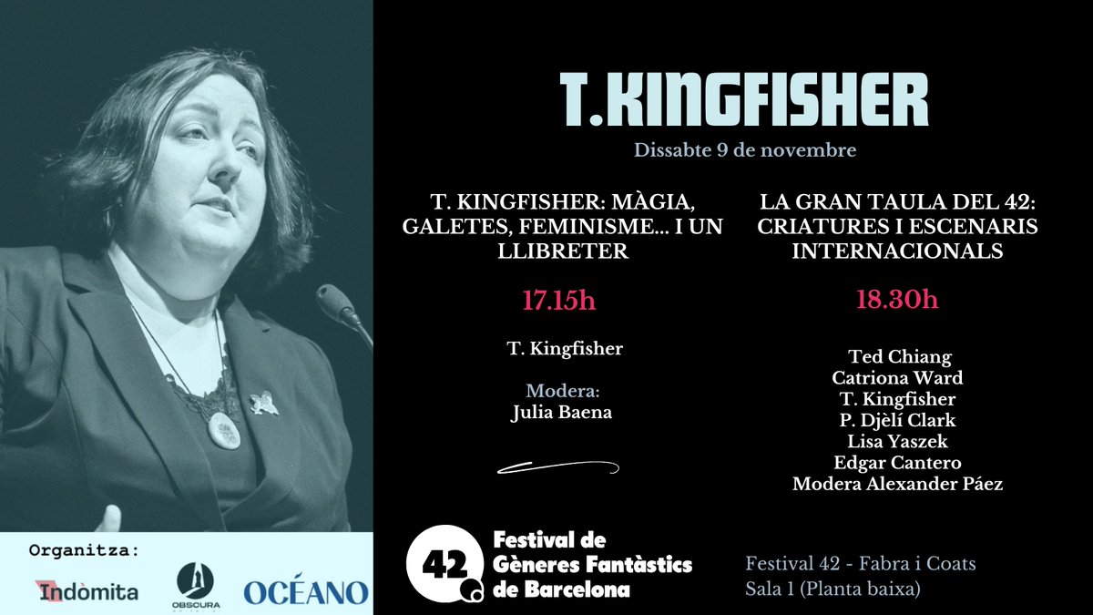Raig Verd Editorial (@raig_verd) on Twitter photo Comença la setmana del Fantàstic! I tenim un munt d'activitats per a vosaltres! Entre Figueres i Barcelona, a llibreries i al Festival 42.
<a href="/GigameshTienda/">Librería Gigamesh</a> <a href="/bibliojuvenil/">Júlia Baena</a> <a href="/loredanavolpe/">Loredana Volpe</a> <a href="/mixa_QL/">Mixa</a> <a href="/LaPetitaBCN/">La Petita</a> <a href="/InesMacpherson/">Inés Macpherson</a> <a href="/cxifra/">Cristina Xifra</a> <a href="/laurahuergaRV/">Laura Huerga</a> @tonocristofol <a href="/mariapicasso/">📐 Maria Picassó i Piquer ·.+'·</a> Comença la setmana del Fantàstic! I tenim un munt d'activitats per a vosaltres! Entre Figueres i Barcelona, a llibreries i al Festival 42.
<a href="/GigameshTienda/">Librería Gigamesh</a> <a href="/bibliojuvenil/">Júlia Baena</a> <a href="/loredanavolpe/">Loredana Volpe</a> <a href="/mixa_QL/">Mixa</a> <a href="/LaPetitaBCN/">La Petita</a> <a href="/InesMacpherson/">Inés Macpherson</a> <a href="/cxifra/">Cristina Xifra</a> <a href="/laurahuergaRV/">Laura Huerga</a> @tonocristofol <a href="/mariapicasso/">📐 Maria Picassó i Piquer ·.+'·</a>