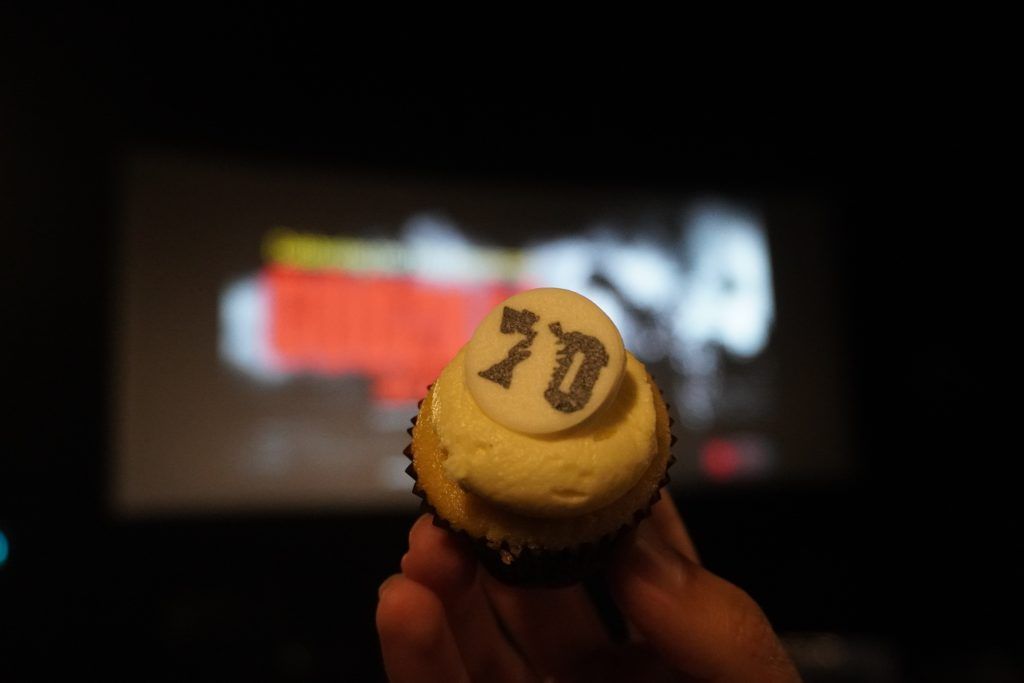 ScreenBrief's tweet photo. Celebrating Godzilla's 70th Birthday with @sugoicoau! Amazing 4K screening of the 1954 film, with cupcakes and gifts!

The movie is now playing in Australian cinemas. Read more and book tickets: https://t.co/1VLsB2uYHq https://t.co/EEWg52WNs4