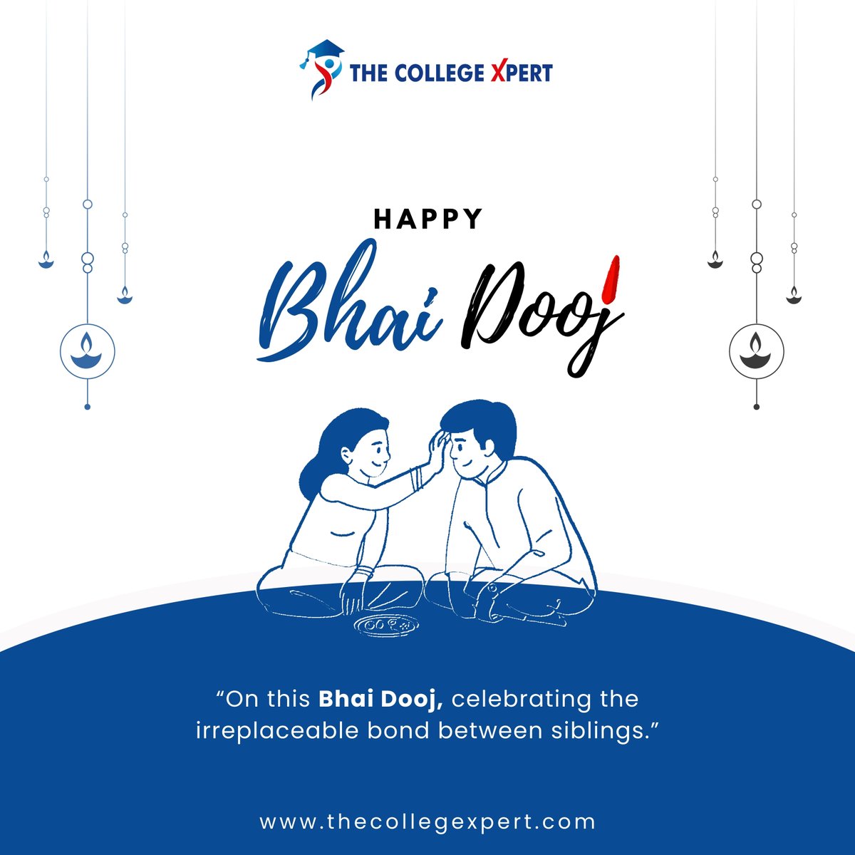 CollageXpert's tweet photo. May this Bhai Dooj bring you happiness, success, and all the blessings that you deserve. 

#HappyBhaiDooj #BhaiDooj #SiblingLove #FestivalOfLove #BrothersAndSisters #CelebratingSiblings https://t.co/GSb6VOlnTA