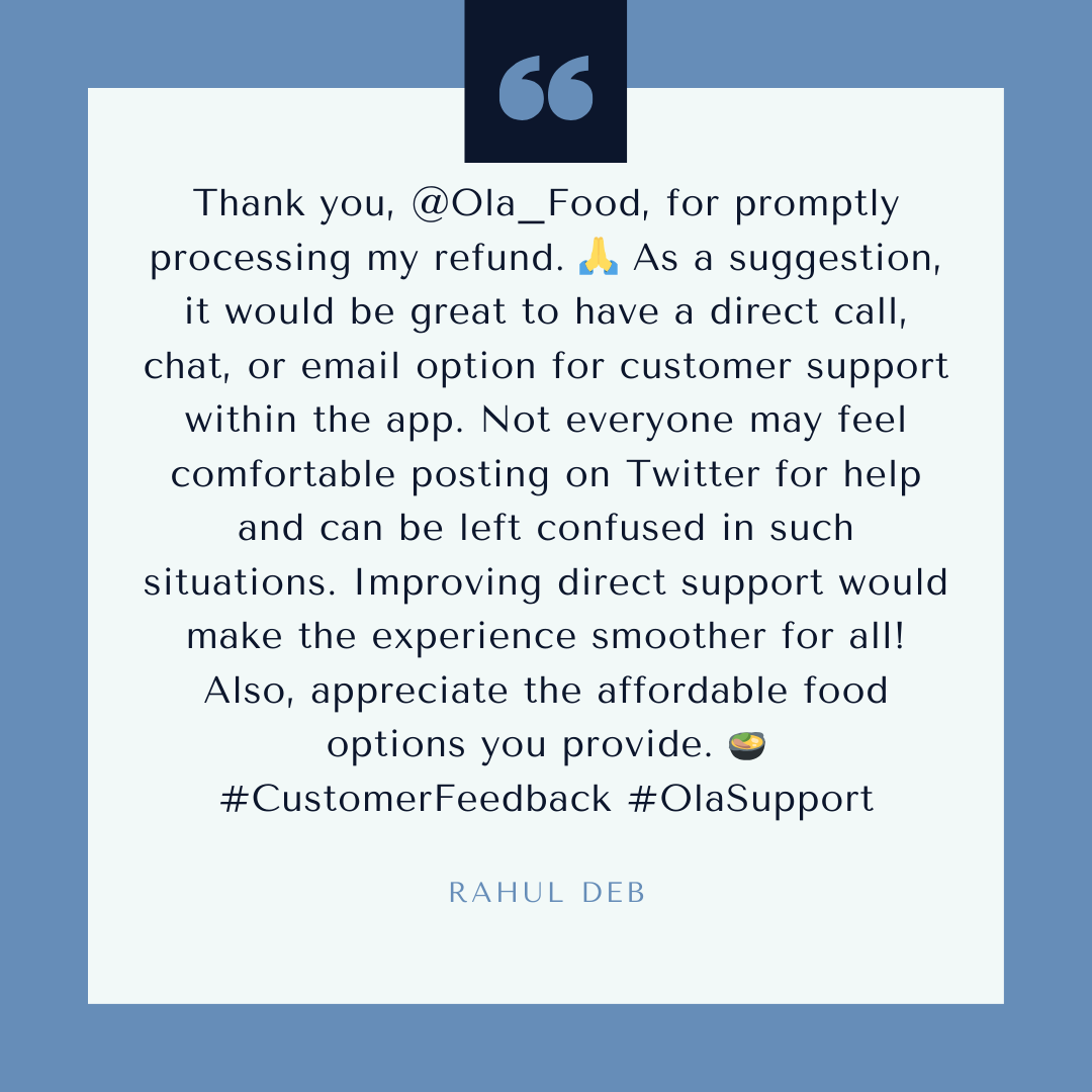 rahulshibanideb's tweet photo. @ola_supports @olafoods @bhash @olamoney_in #CustomerFeedback #OlaSupport https://t.co/7sVIYd3qUK