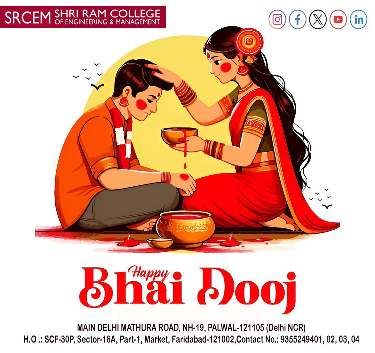 srcemcollege's tweet photo. Happy Bhai dooj. https://t.co/rHz3kANeWP