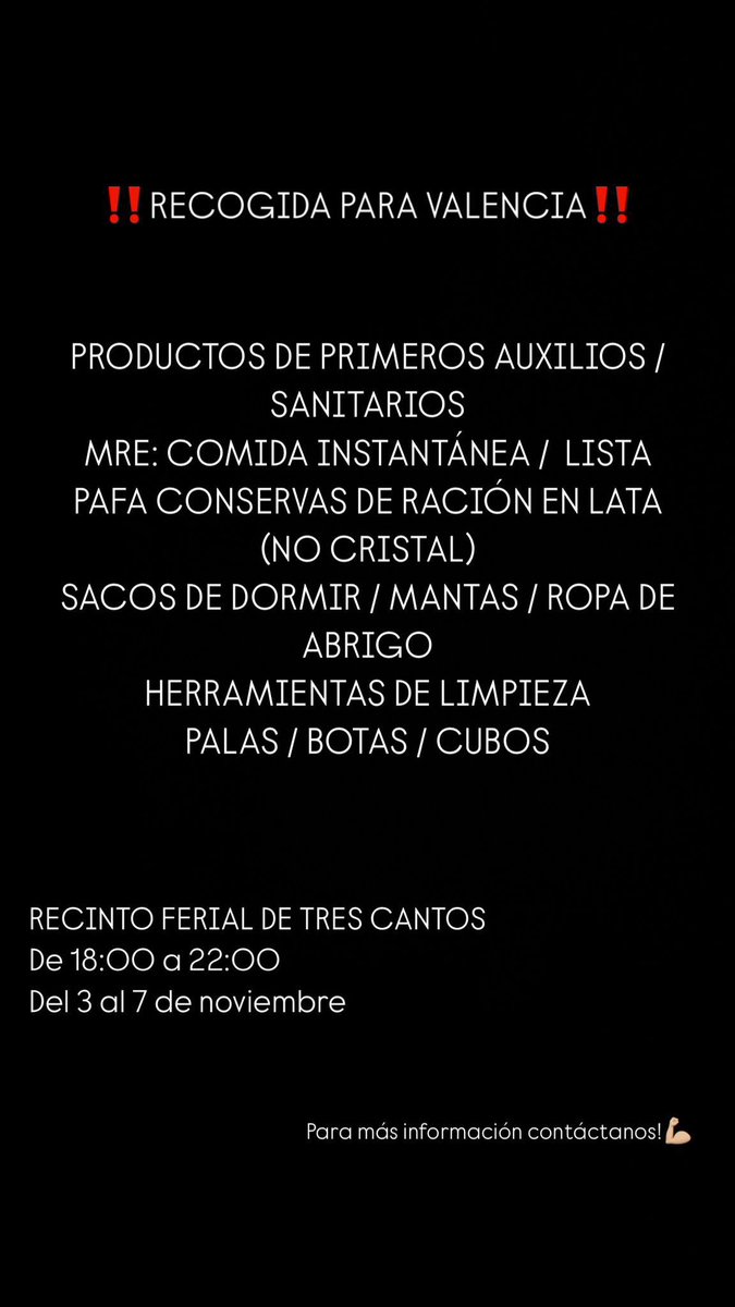 ¡Ayuda para los afectados por la DANA en Valencia!

Estamos organizando una recogida de suministros para apoyar a las personas afectadas por la reciente DANA en Valencia. A continuación, te compartimos una lista de materiales esenciales que necesitamos.