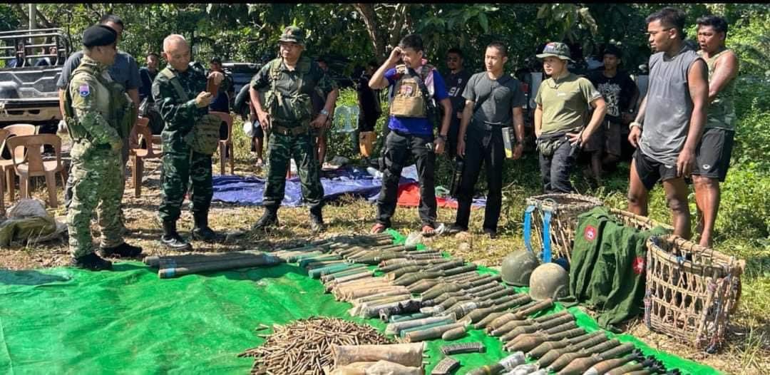 NimrodAndrew's tweet photo. #KNLA’s vice chief of staff Gen. Baw Kyaw Hei recently visited Brigade 6 to meet KNLA officers and soldiers as well as to observe the SAC’s Aung Za Ya Operation. He then went to the site where SAC helicopter 🚁 was shot down the KNLA #Cobra 🐍 Column. https://t.co/DLp1My4YW6