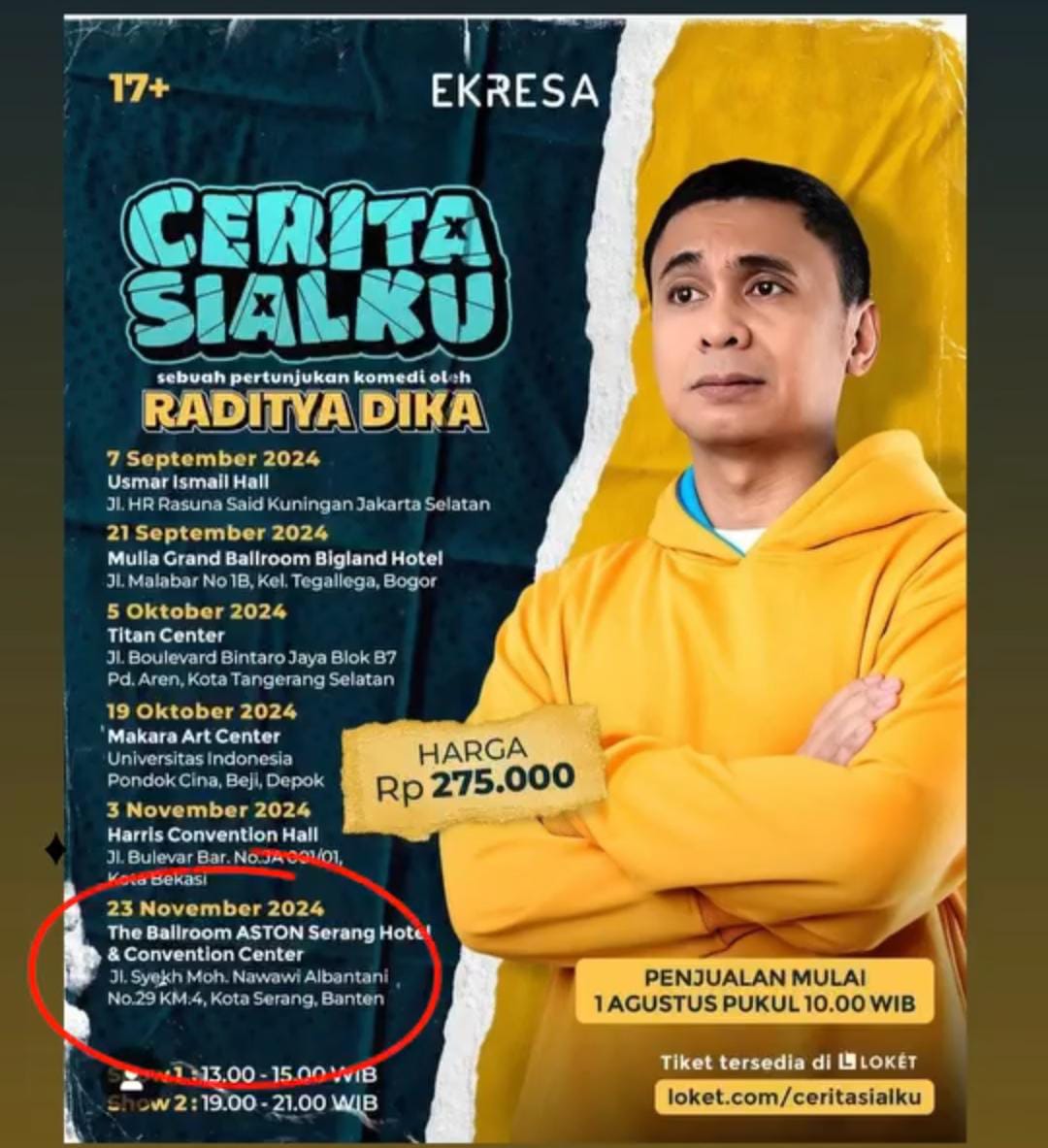 GfInitial's tweet photo. WTS 2 tiket Cerita Sialku show 2 Serang
Harga normal

DM for more info
#wtstiket #ceritasialku #ceritasialku serang https://t.co/nFkzfGLCLq